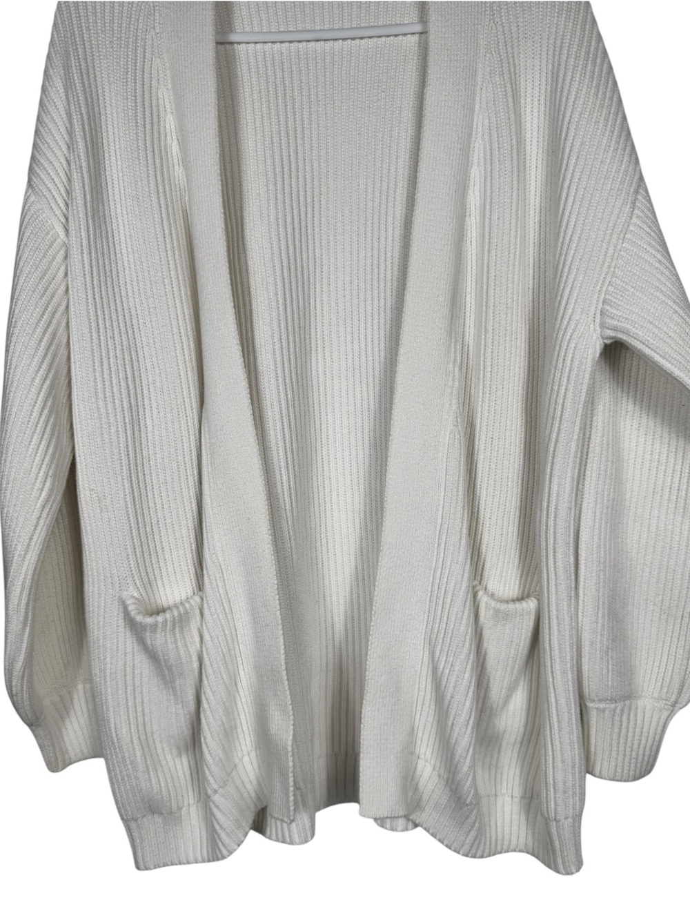 Quince 100% Organic Cotton Oversized Cardigan, Ivory, Size M - Picture 8 of 13